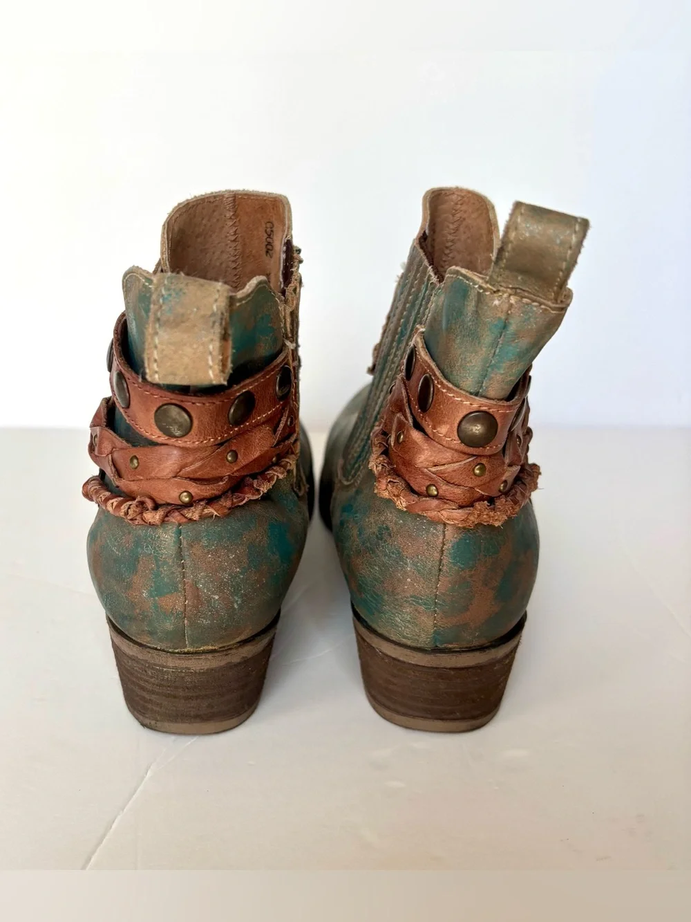 Corral Circle G Green Harness Studded boots 9.5 green cowboy western boho